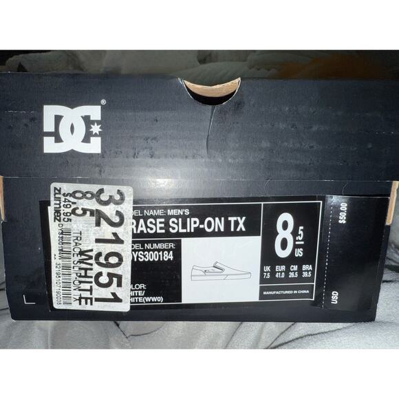 DC Shoes Men\'s Manual Slip On Skate Sneakers Vegan-Friendly Canvas White new 8.5 main image 4